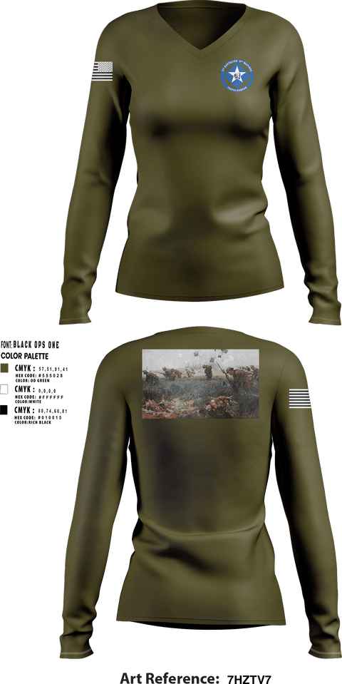 Women's Long Sleeve Vneck Shirt, 3rd Battalion 6th Marines, Marines, Teamtime, Team time, sublimation, custom sports apparel, team uniforms, spirit wear, spiritwear, sports uniforms, custom shirts, team store, custom team store, fundraiser sports, apparel fundraiser