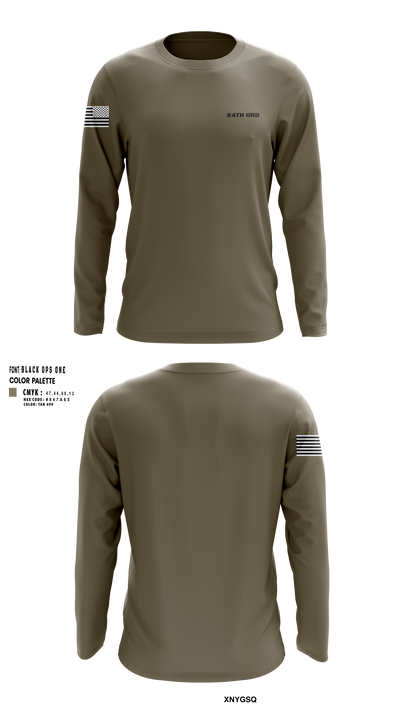 24th ORD 84691415 Long Sleeve Performance Shirt 155