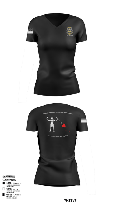 NSF Key West 23343094 Women's Short Sleeve V-neck Shirt - 5