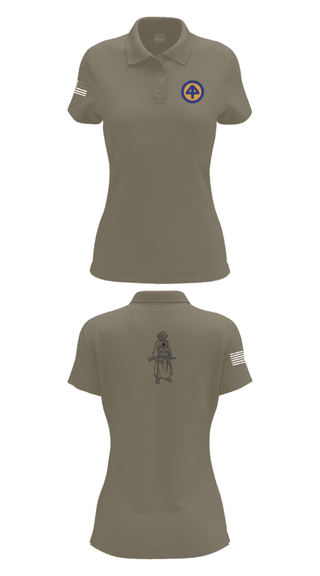 Women's Short Sleeve Performance Polo, A Co 1/1-114thA Co 1-114th INF, Army, Teamtime, Team time, sublimation, custom sports apparel, team uniforms, spirit wear, spiritwear, sports uniforms, custom shirts, team store, custom team store, fundraiser sports, apparel fundraiser