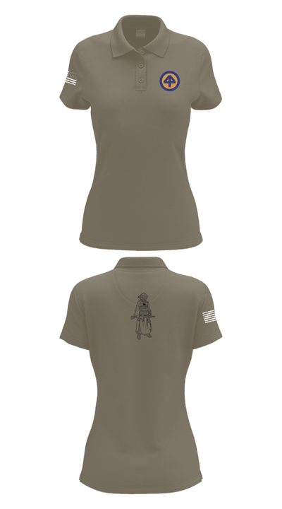 A Co 1/1-114th 36313026 Women's Short Sleeve Performance Polo  - 75