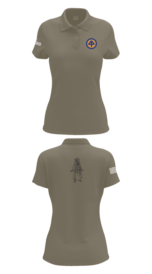 Women's Short Sleeve Performance Polo, A Co 1/1-114thA Co 1-114th INF, Army, Teamtime, Team time, sublimation, custom sports apparel, team uniforms, spirit wear, spiritwear, sports uniforms, custom shirts, team store, custom team store, fundraiser sports, apparel fundraiser