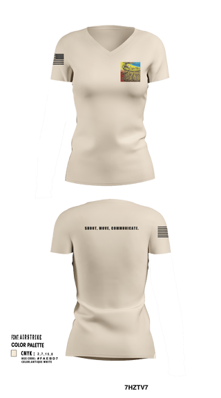 Women's Short Sleeve Vneck Shirt, 218th Maneuver brigade, National Guard, Teamtime, Team time, sublimation, custom sports apparel, team uniforms, spirit wear, spiritwear, sports uniforms, custom shirts, team store, custom team store, fundraiser sports, apparel fundraiser