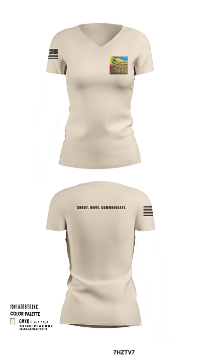 218th Maneuver brigade 66845411 Women's Short Sleeve V-neck Shirt - 3