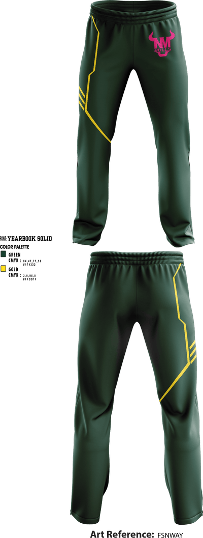 New Milford Bulls Football And Cheerleading 19489077 Softball Pants - 3