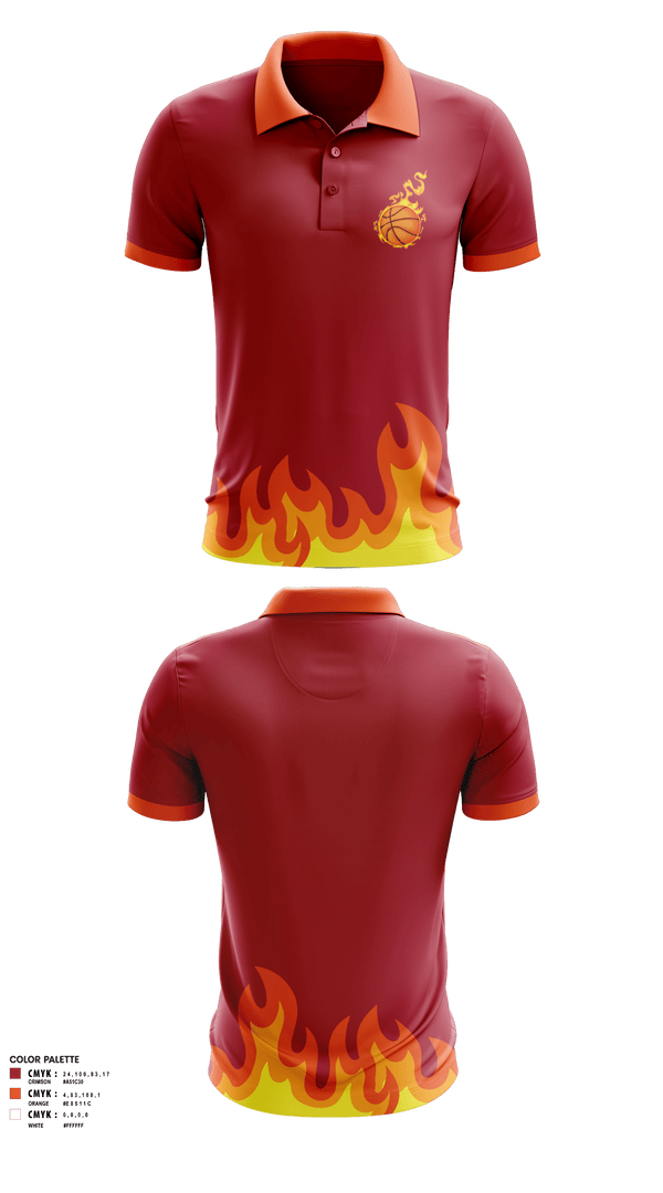 Short Sleeve Performance Polo, Houston hot shots, Men's Basketball, Teamtime, Team time, sublimation, custom sports apparel, team uniforms, spirit wear, spiritwear, sports uniforms, custom shirts, team store, custom team store, fundraiser sports, apparel fundraiser