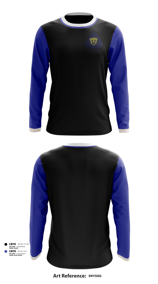 Long Sleeve Performance Shirt, Pumas, Men's Soccer, Teamtime, Team time, sublimation, custom sports apparel, team uniforms, spirit wear, spiritwear, sports uniforms, custom shirts, team store, custom team store, fundraiser sports, apparel fundraiser