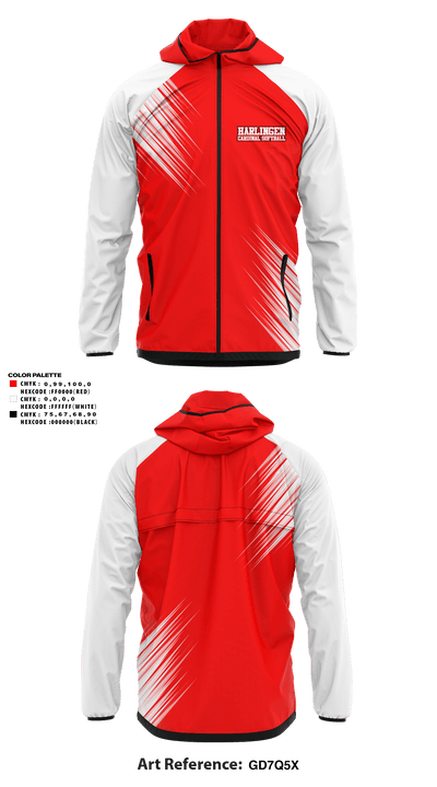 Harlingen Cardinal Softball 11737773 Windbreaker - 1