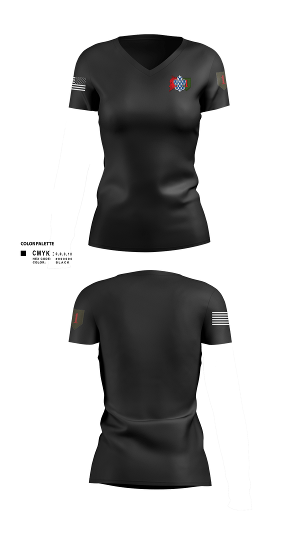 Women's Short Sleeve Vneck Shirt, 3rd plt kingsmen, Army, Teamtime, Team time, sublimation, custom sports apparel, team uniforms, spirit wear, spiritwear, sports uniforms, custom shirts, team store, custom team store, fundraiser sports, apparel fundraiser