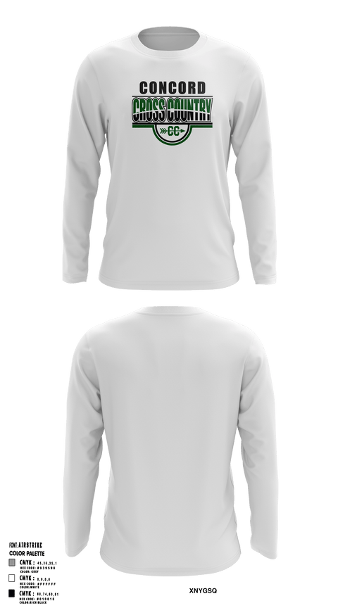 Long Sleeve Performance Shirt, CONCORD HIGH SCHOOL Cross Country, Cross Country, Teamtime, Team time, sublimation, custom sports apparel, team uniforms, spirit wear, spiritwear, sports uniforms, custom shirts, team store, custom team store, fundraiser sports, apparel fundraiser