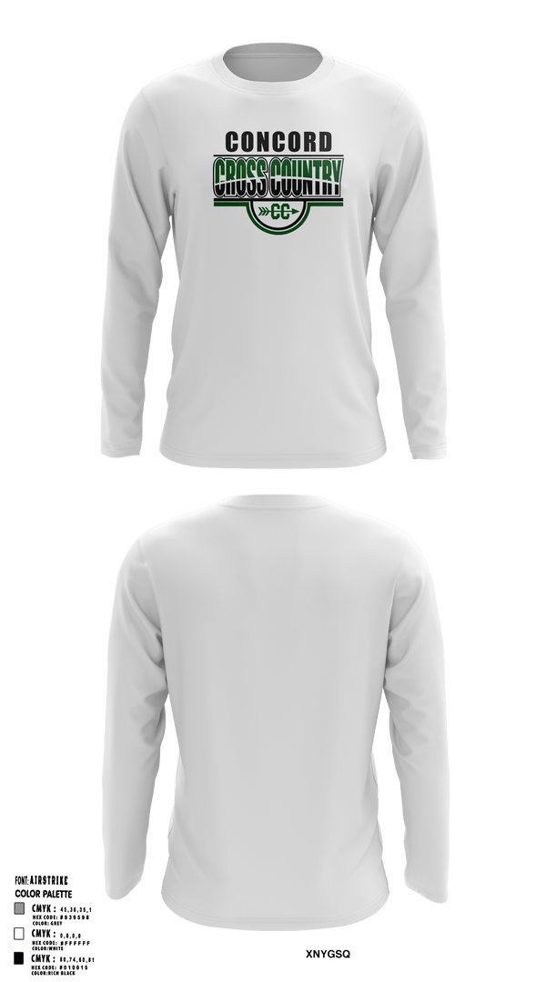 Long Sleeve Performance Shirt, CONCORD HIGH SCHOOL Cross Country, Cross Country, Teamtime, Team time, sublimation, custom sports apparel, team uniforms, spirit wear, spiritwear, sports uniforms, custom shirts, team store, custom team store, fundraiser sports, apparel fundraiser