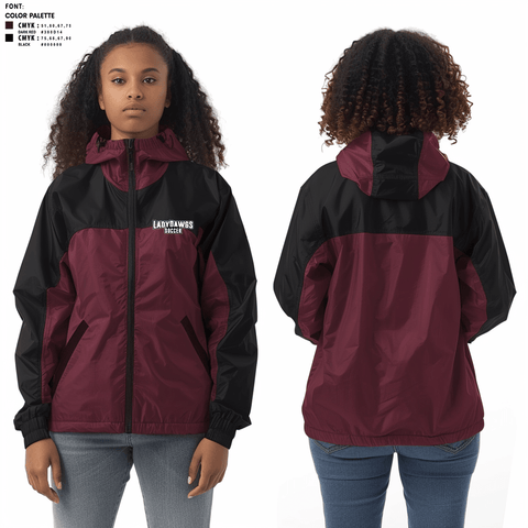 Windbreaker, LadyDawgs, Women's Soccer, Teamtime, Team time, sublimation, custom sports apparel, team uniforms, spirit wear, spiritwear, sports uniforms, custom shirts, team store, custom team store, fundraiser sports, apparel fundraiser