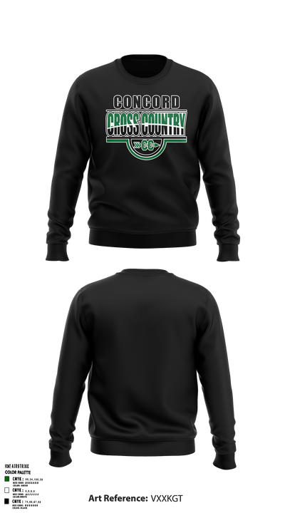 Concord High School Cross Country 53059740 Crew Neck Sweatshirt - 45