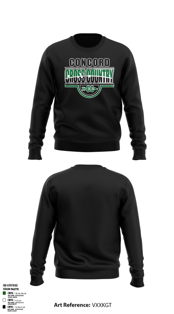 Crew Neck Sweatshirt, CONCORD HIGH SCHOOL Cross Country, Cross Country, Teamtime, Team time, sublimation, custom sports apparel, team uniforms, spirit wear, spiritwear, sports uniforms, custom shirts, team store, custom team store, fundraiser sports, apparel fundraiser