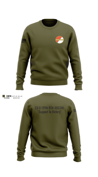 Crew Neck Sweatshirt, Co D 199TH BSB RECON, National Guard, Teamtime, Team time, sublimation, custom sports apparel, team uniforms, spirit wear, spiritwear, sports uniforms, custom shirts, team store, custom team store, fundraiser sports, apparel fundraiser