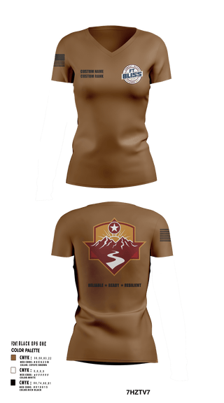 Women's Short Sleeve Vneck Shirt, Fort Bliss DENTAC, Army, Teamtime, Team time, sublimation, custom sports apparel, team uniforms, spirit wear, spiritwear, sports uniforms, custom shirts, team store, custom team store, fundraiser sports, apparel fundraiser