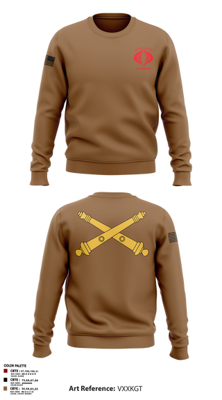 Crew Neck Sweatshirt, Charlie Battery, 1-119th FA, , Teamtime, Team time, sublimation, custom sports apparel, team uniforms, spirit wear, spiritwear, sports uniforms, custom shirts, team store, custom team store, fundraiser sports, apparel fundraiser