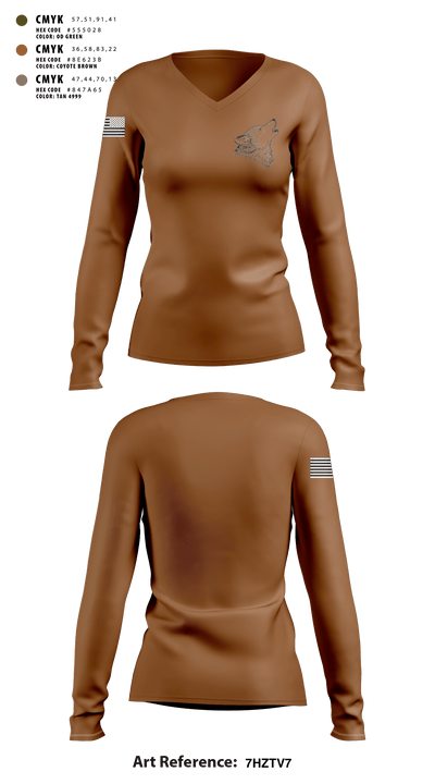 Dirty Dawgz 3192563 Women's Long Sleeve V-neck Shirt - 2