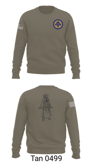 Crew Neck Sweatshirt, A Co 1/1-114thA Co 1-114th INF, Army, Teamtime, Team time, sublimation, custom sports apparel, team uniforms, spirit wear, spiritwear, sports uniforms, custom shirts, team store, custom team store, fundraiser sports, apparel fundraiser