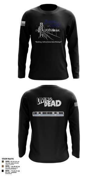 Long Sleeve Performance Shirt, Inversed CrewBART PD Fugitive Task Force, Police, Teamtime, Team time, sublimation, custom sports apparel, team uniforms, spirit wear, spiritwear, sports uniforms, custom shirts, team store, custom team store, fundraiser sports, apparel fundraiser