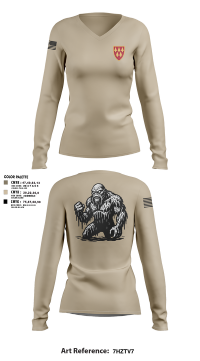 DLOC 77728615 Women's Long Sleeve V-neck Shirt - 2