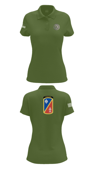 Women's Short Sleeve Performance Polo, 1st Det. Royal Lao Airborne, Army, Teamtime, Team time, sublimation, custom sports apparel, team uniforms, spirit wear, spiritwear, sports uniforms, custom shirts, team store, custom team store, fundraiser sports, apparel fundraiser