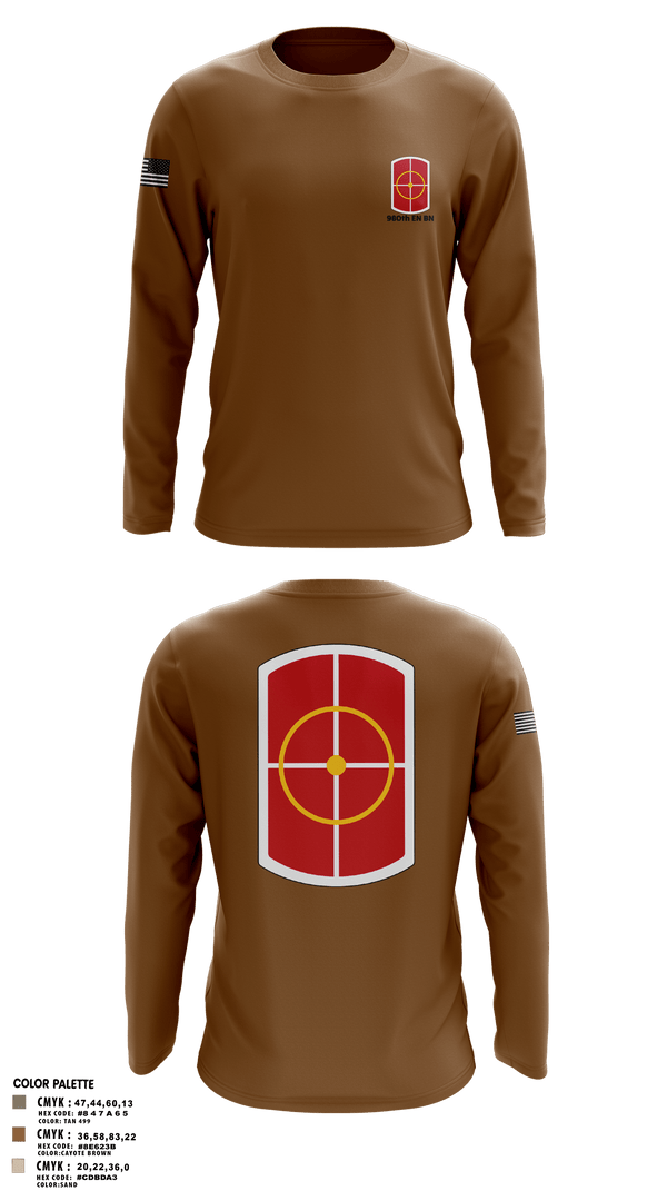 Long Sleeve Performance Shirt, 980th EN BN, Army, Teamtime, Team time, sublimation, custom sports apparel, team uniforms, spirit wear, spiritwear, sports uniforms, custom shirts, team store, custom team store, fundraiser sports, apparel fundraiser