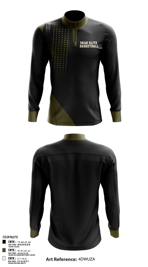 Quarter Zip Jacket, skar elite, Men's Basketball, Teamtime, Team time, sublimation, custom sports apparel, team uniforms, spirit wear, spiritwear, sports uniforms, custom shirts, team store, custom team store, fundraiser sports, apparel fundraiser