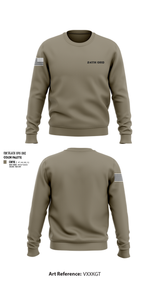 Crew Neck Sweatshirt, 24th ORD, , Teamtime, Team time, sublimation, custom sports apparel, team uniforms, spirit wear, spiritwear, sports uniforms, custom shirts, team store, custom team store, fundraiser sports, apparel fundraiser