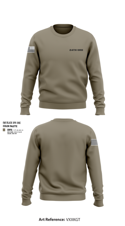 Crew Neck Sweatshirt, 24th ORD, , Teamtime, Team time, sublimation, custom sports apparel, team uniforms, spirit wear, spiritwear, sports uniforms, custom shirts, team store, custom team store, fundraiser sports, apparel fundraiser