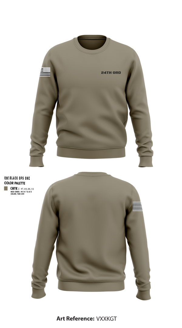 Crew Neck Sweatshirt, 24th ORD, , Teamtime, Team time, sublimation, custom sports apparel, team uniforms, spirit wear, spiritwear, sports uniforms, custom shirts, team store, custom team store, fundraiser sports, apparel fundraiser