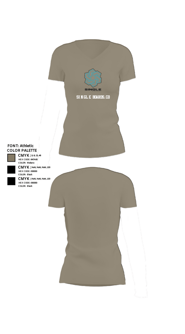 Women's Short Sleeve Vneck Shirt, Single Boards.co, E-Sports, Teamtime, Team time, sublimation, custom sports apparel, team uniforms, spirit wear, spiritwear, sports uniforms, custom shirts, team store, custom team store, fundraiser sports, apparel fundraiser