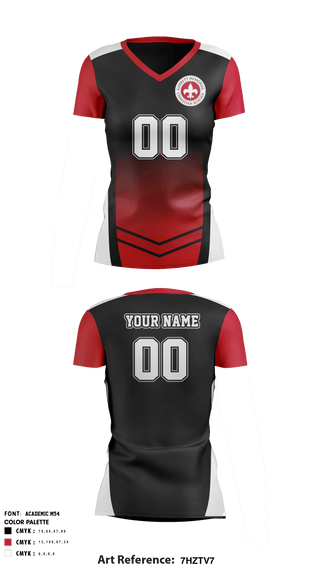 Women's Short Sleeve Vneck Shirt, Garrett Memorial Christian School Volleyball, Women's Volleyball, Teamtime, Team time, sublimation, custom sports apparel, team uniforms, spirit wear, spiritwear, sports uniforms, custom shirts, team store, custom team store, fundraiser sports, apparel fundraiser