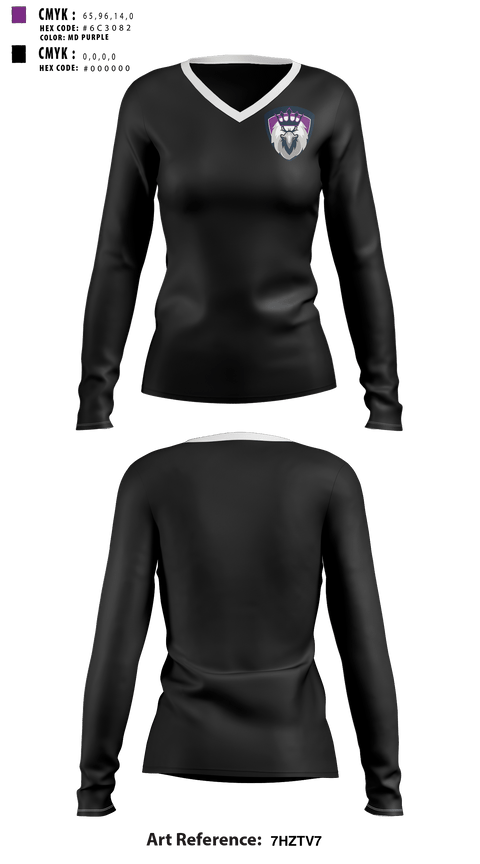 Women's Long Sleeve Vneck Shirt, Hawks, Men's Basketball, Teamtime, Team time, sublimation, custom sports apparel, team uniforms, spirit wear, spiritwear, sports uniforms, custom shirts, team store, custom team store, fundraiser sports, apparel fundraiser