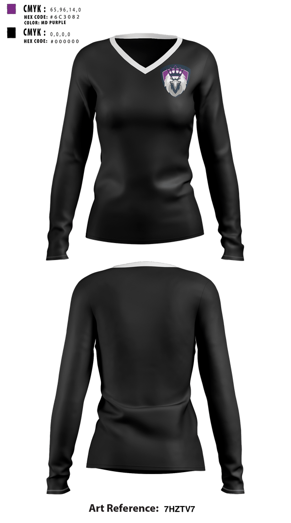 Women's Long Sleeve Vneck Shirt, Hawks, Men's Basketball, Teamtime, Team time, sublimation, custom sports apparel, team uniforms, spirit wear, spiritwear, sports uniforms, custom shirts, team store, custom team store, fundraiser sports, apparel fundraiser