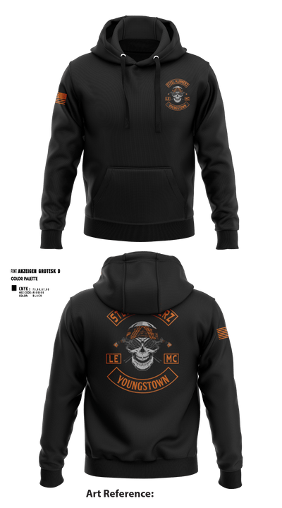 Yougstown Steel hammerz 95507834 Hoodie - 2