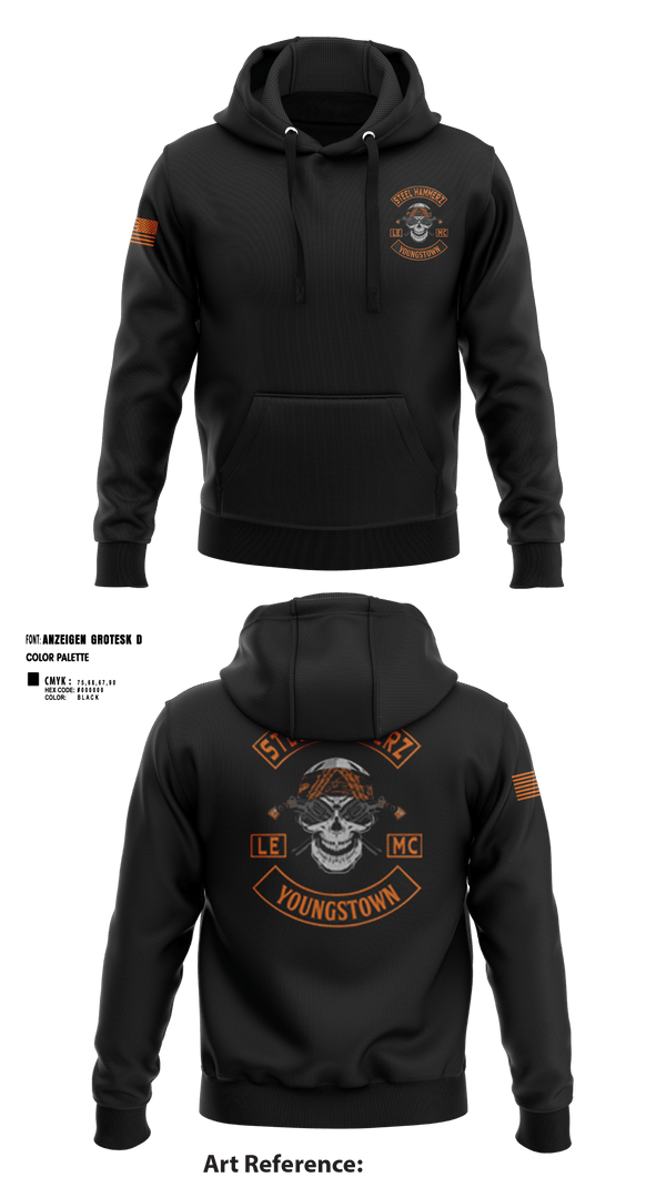 Hoodie, Yougstown Steel hammerz, Police, Teamtime, Team time, sublimation, custom sports apparel, team uniforms, spirit wear, spiritwear, sports uniforms, custom shirts, team store, custom team store, fundraiser sports, apparel fundraiser