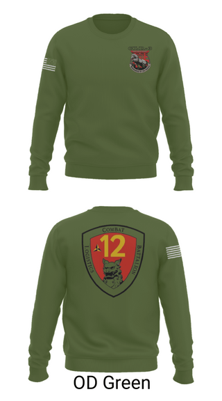 Crew Neck Sweatshirt, CLB 12, Marines, Teamtime, Team time, sublimation, custom sports apparel, team uniforms, spirit wear, spiritwear, sports uniforms, custom shirts, team store, custom team store, fundraiser sports, apparel fundraiser