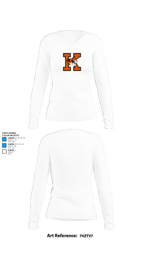 Women's Long Sleeve Vneck Shirt, Kirksville High School Volleyball, Women's Volleyball, Teamtime, Team time, sublimation, custom sports apparel, team uniforms, spirit wear, spiritwear, sports uniforms, custom shirts, team store, custom team store, fundraiser sports, apparel fundraiser