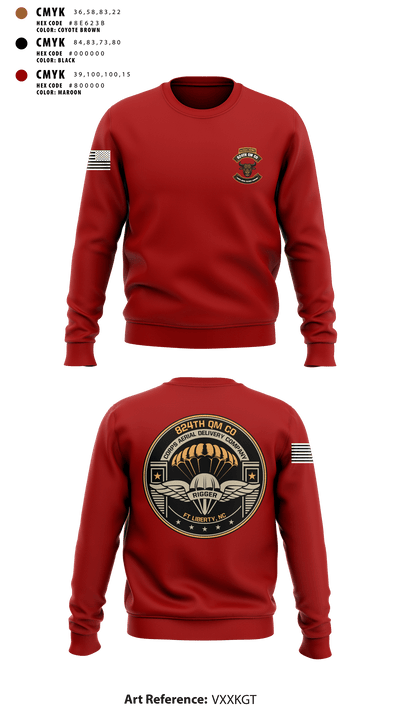 824th QM CO (CADC-A) 69842964 Crew Neck Sweatshirt - 3 (2)