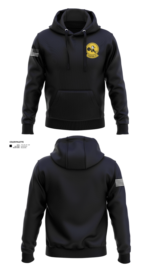 Hoodie, VFA-31 THE TOMCATTERS, Navy, Teamtime, Team time, sublimation, custom sports apparel, team uniforms, spirit wear, spiritwear, sports uniforms, custom shirts, team store, custom team store, fundraiser sports, apparel fundraiser