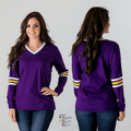 Norwalk Girls Flag Football 63158506 Women's Long Sleeve V-neck Shirt - 2