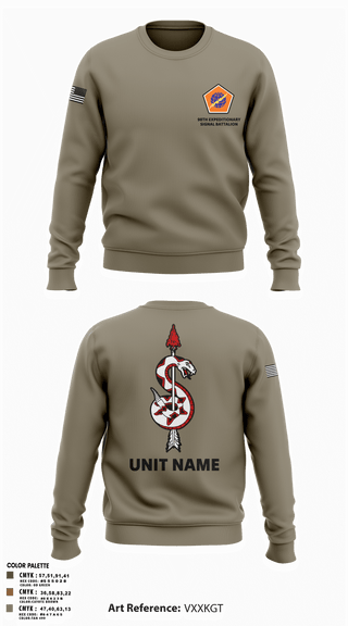 Crew Neck Sweatshirt, 98th Expeditionary Signal Battalion, Army, Teamtime, Team time, sublimation, custom sports apparel, team uniforms, spirit wear, spiritwear, sports uniforms, custom shirts, team store, custom team store, fundraiser sports, apparel fundraiser