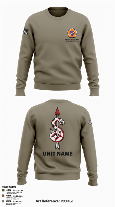 98th Expeditionary Signal Battalion 25845475 Crew Neck Sweatshirt - 96