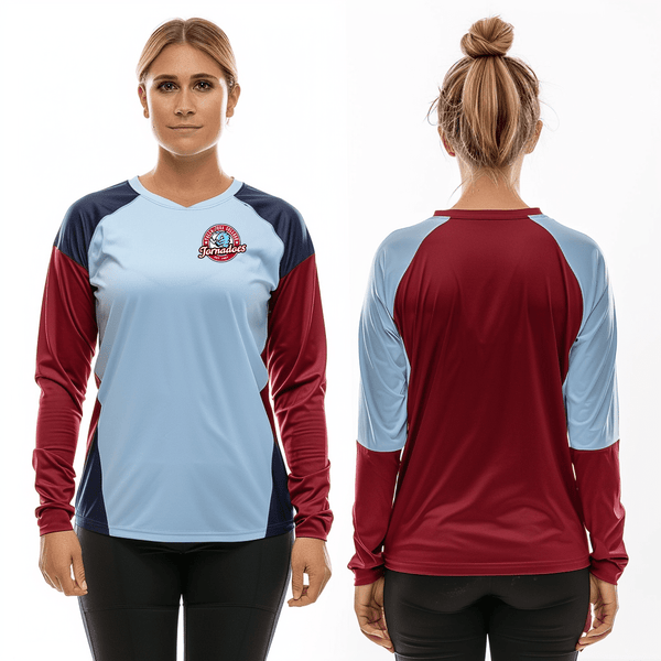 Long Sleeve Performance Shirt, Talladega College Volleyball, Women's Volleyball, Teamtime, Team time, sublimation, custom sports apparel, team uniforms, spirit wear, spiritwear, sports uniforms, custom shirts, team store, custom team store, fundraiser sports, apparel fundraiser