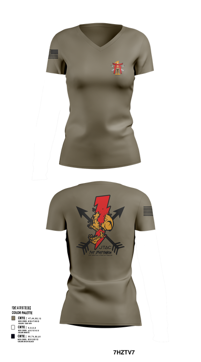 S3 Fires 1-1SFG(A) 45789233 Women's Short Sleeve V-neck Shirt - 103