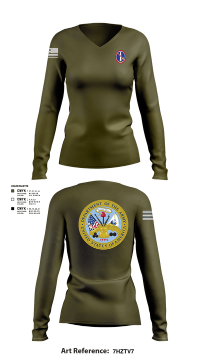 MDW 95441166 Women's Long Sleeve V-neck Shirt - 101