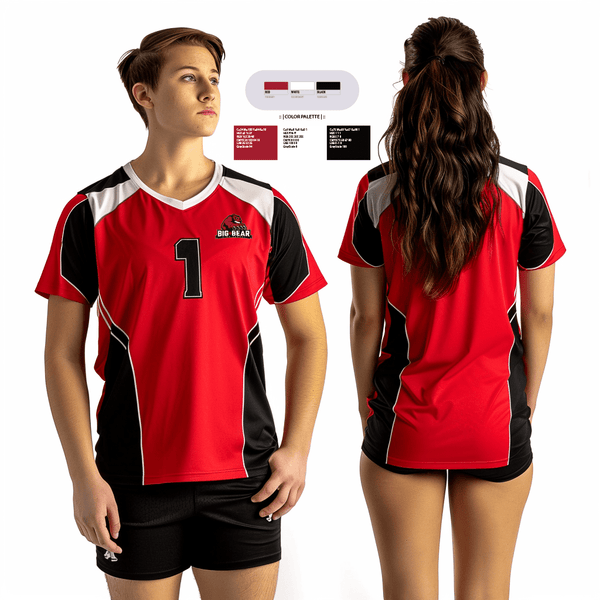Women's Short Sleeve Vneck Shirt, Big Bear High School Volleyball, Women's Volleyball, Teamtime, Team time, sublimation, custom sports apparel, team uniforms, spirit wear, spiritwear, sports uniforms, custom shirts, team store, custom team store, fundraiser sports, apparel fundraiser