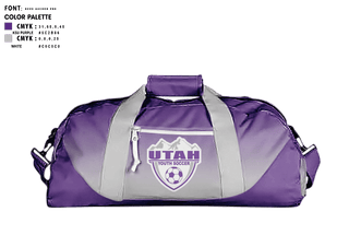 Duffle Bag, Utah Youth Soccer Association, Men's Soccer, Teamtime, Team time, sublimation, custom sports apparel, team uniforms, spirit wear, spiritwear, sports uniforms, custom shirts, team store, custom team store, fundraiser sports, apparel fundraiser
