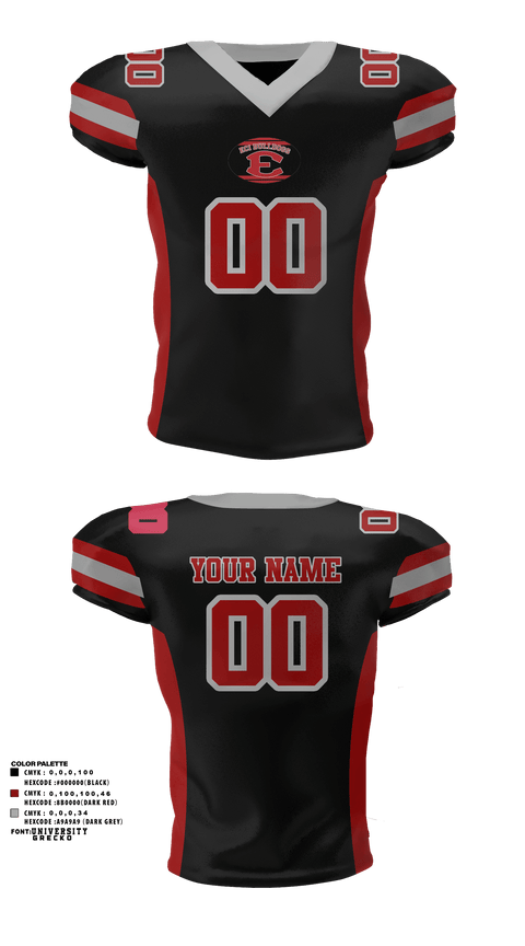 Football Jersey, E.C.I.BULLDOGS, Football, Teamtime, Team time, sublimation, custom sports apparel, team uniforms, spirit wear, spiritwear, sports uniforms, custom shirts, team store, custom team store, fundraiser sports, apparel fundraiser